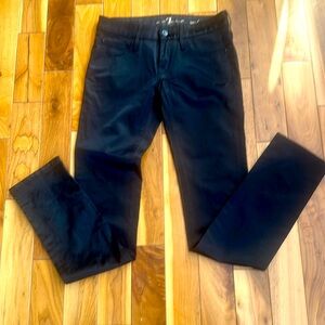 7 for all mankind black coated jeans